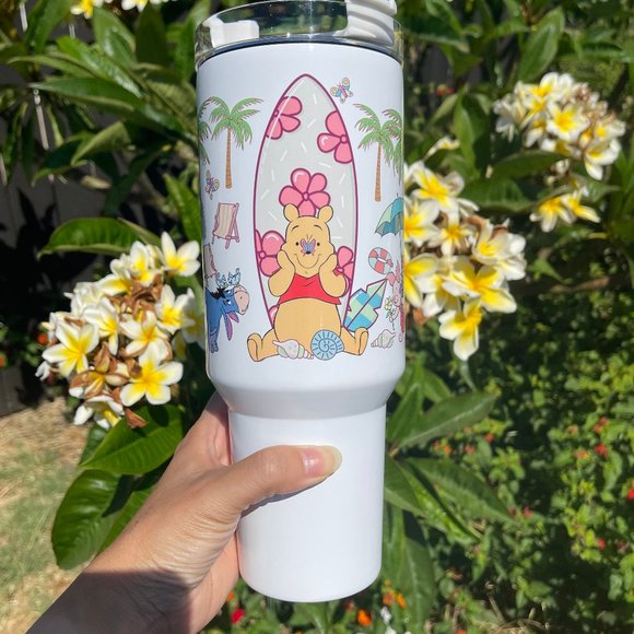Disney Other - Disney Winnie the Pooh Beach Surfboard Brand  40 oz Tumbler double wall stainles